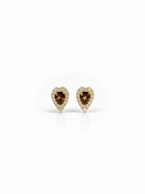 Brinco Gem Ambar Ouro