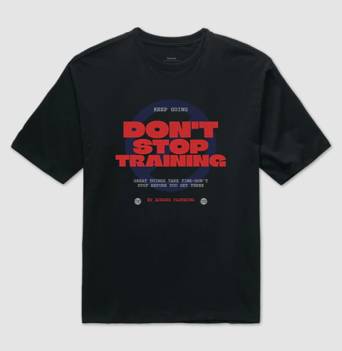 Camiseta Oversized Don't Stop Training - comprar online