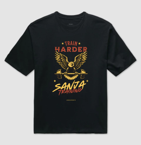 Camiseta Oversized Train Harder Sanja Training - comprar online
