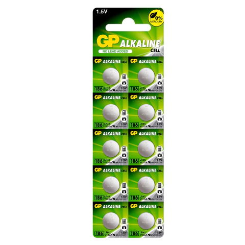 Pilha Alcalina LR43 GP Super Bateria 186 AG12 10 unidades - comprar online