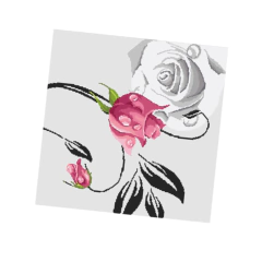 Imagem do Quadros Rosas - Cód. 087 - Gráfico digital para ponto cruz