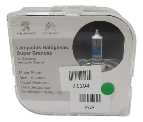 Par Lampadas Super Branca H7 Peugeot Lbrw2xh700 Original