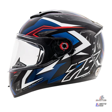 Capacete Icon Pista Preto/Azul Peels Tamanho 58