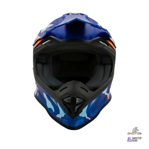 Capacete Motocross Jett Fast Factory Edition 3 Azul Pro Tork Tamanho 58