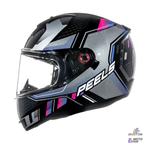 Capacete Icon Force Preto/Cyber Peels Tamanho 60