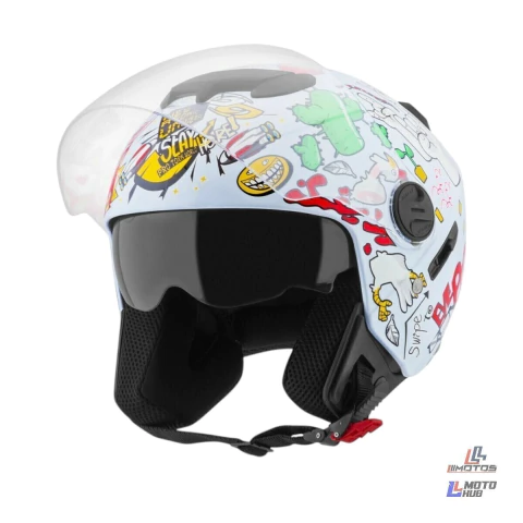 Capacete New Atomic Universe Branco (1030bc) Pro Tork Tamanho 60 - comprar online
