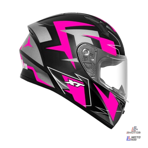 Capacete X Troy Ff 526 Crush Preto/Rosa Fosco (1295060f07) Ebf Tamanho 60