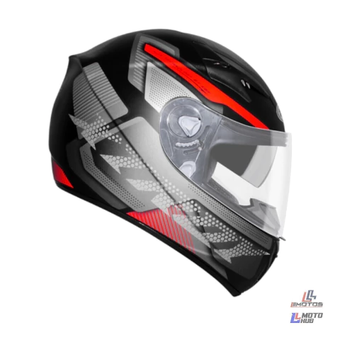 Capacete X Troy Furious Preto Fosco/Vermelho (1276060f05) Ebf Tamanho 60
