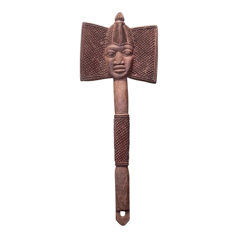 Ose Sango Escultura Africana em Madeira Oxe Sangô