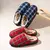 Pantufa masculina estilo clássica listrada em algodão e veludo - loja online