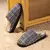 Pantufa masculina estilo clássica listrada em algodão e veludo - Shopando