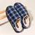 Pantufa masculina estilo clássica listrada em algodão e veludo na internet