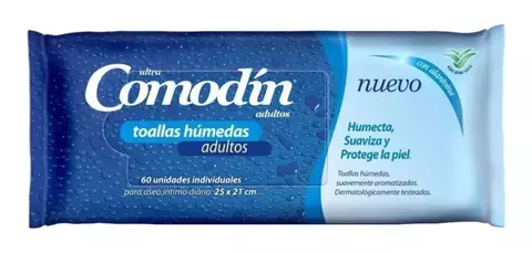 Comodin Toallas Humedas Adultos 60u