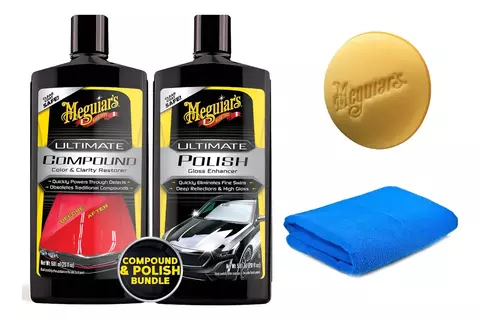 Kit De Pulido Meguiars Compound & Polish + Aplicador + Micro