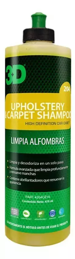 Limpiador De Alfombras Y Tapizados 3d Detailing Upholstery - comprar online