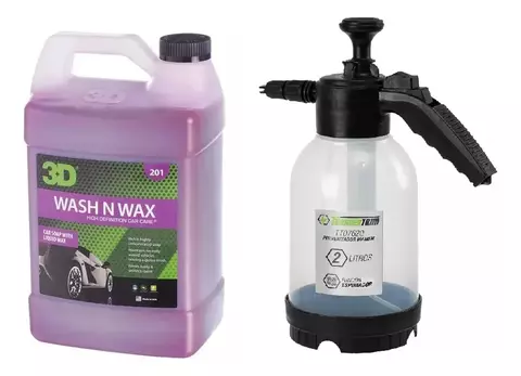 Kit Lavado Auto Shampoo Wash N Wax + Generador De Espuma 2l