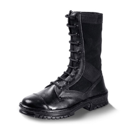 Coturno Militar de Couro e Lona com Zíper - comprar online