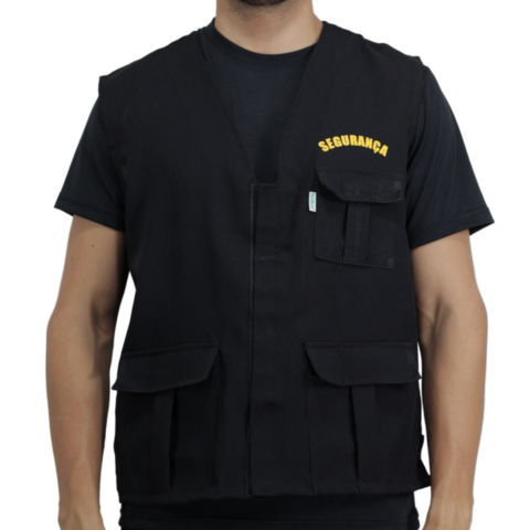 Colete de Vigilância Com Bolsos Preto