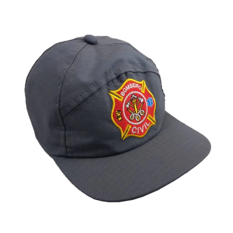 Boné Bombeiro Profissional Civil Ripstop Cinza Chumbo