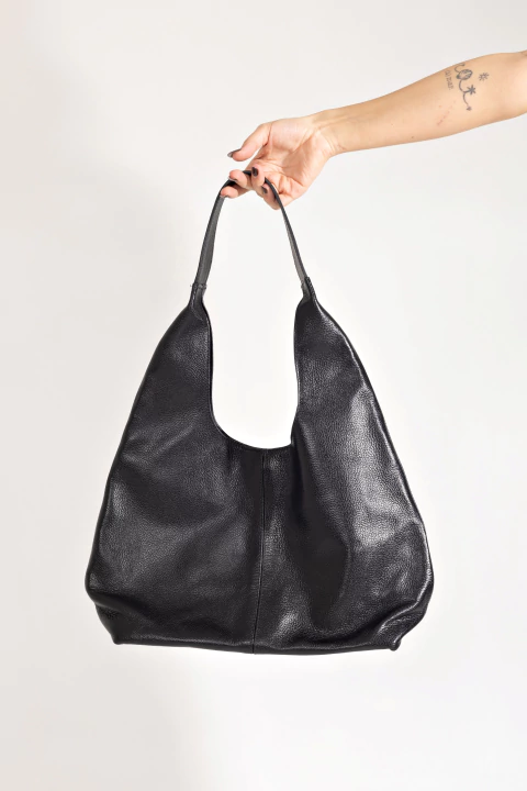 HELENA - BOLSA FEMININA COURO PRETA
