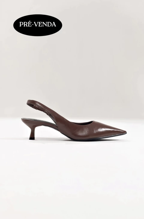 ANASTACIA - SCARPIN FEMININO SALTO BAIXO MARROM