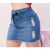 Saia Jeans Feminina Cintura Alta Com Lycra e Levanta Bumbum Acompanha Cinto Moda Gringa - comprar online
