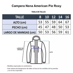 Campera Nena American Pie Kvj3 Impermeable 10K Roxy en internet