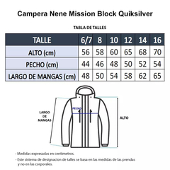 Campera Nene Mission Block Nnk0 Impermeable 10K Quiksilver - EL ANDINO OUTDOOR