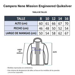 Campera Nene Mission Engineered BSN0 Impermeable 10k Quiksilver en internet