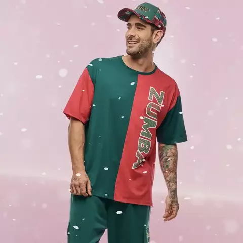 Zumba Holiday Men's Oversized Crew Neck Tee