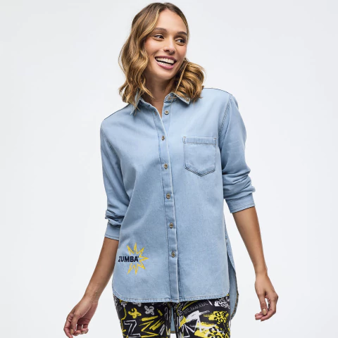 Sizzlin' Long Sleeve High Low Button Down