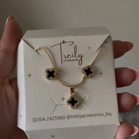 Set trebol negro