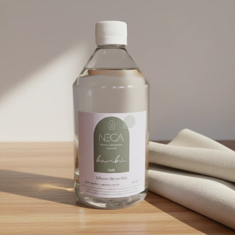 Refill Difusor 500ml - El mismo aroma que amás, por 3 meses más - NEGA | Aromas que se sienten. Calidad que dura.