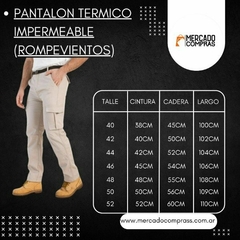 PANTALON TERMICO IMPERMEABLE UNISEX