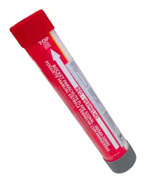 SINAL FOGUETE MANUAL VERMELHO C/ PARAQUEDA HGS40-30000 - comprar online