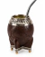 Mate Torpedo Cuero Repujado Alpaca Base Y Bolitas Calabaza Con Bombilla - tienda online