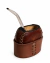 Mate Galleta Calabaza Forrado en Cuero + Bombilla - LASKA ARGENTINA