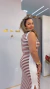 Vestido Aline-Vinho e Branco - comprar online