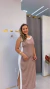 Vestido Aline-Vinho e Branco na internet