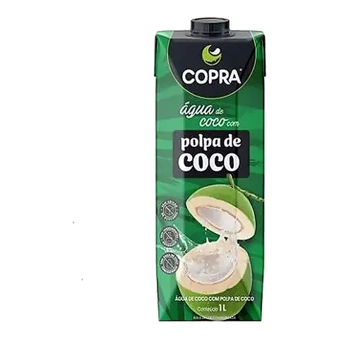 Agua De Coco Copra Con Pulpa Tetra Brick x 1Litro Brasil