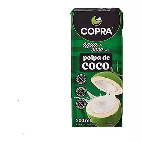 Agua De Coco Copra Con Pulpa Tetra Brick x200Ml Brasil