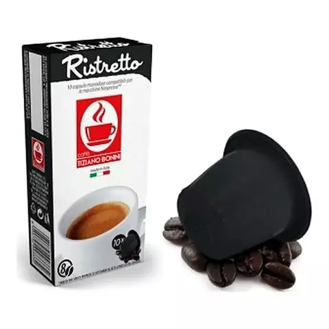 Cafe 10 Cápsulas Ristretto Nespresso Compatible Caffe Bonini