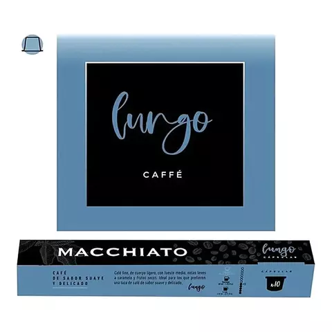 Capsulas Cafe Macchiato Nespresso Lungo x10u