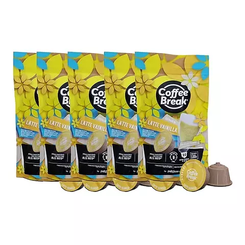 Capsulas Dolce Gusto Coffee Break Latte Vainilla Pack X 5 Un