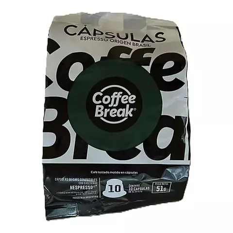 Capsulas Nespresso Coffee Break Origenes Brasil X10 Unidades