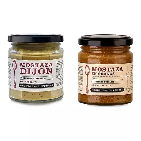 Combo 2 Mostazas Recetas De Entonces En Granos Y Miel X 175g