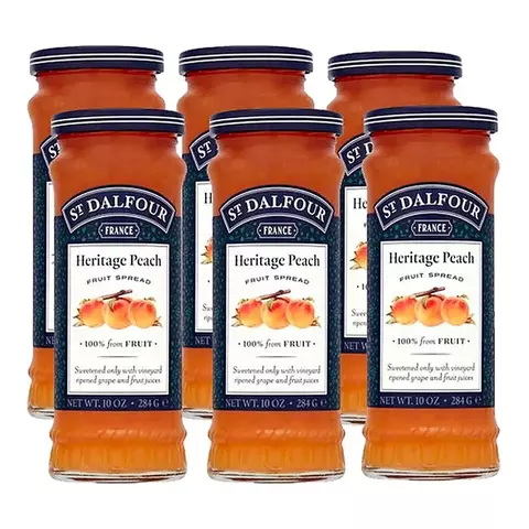 Combo 6 Mermeladas Confitura De Durazno St. Dalfour X 284grm