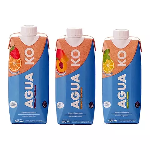 Combo Degustacion Aguas Saborizada Ko Infusionada 3 Sabores