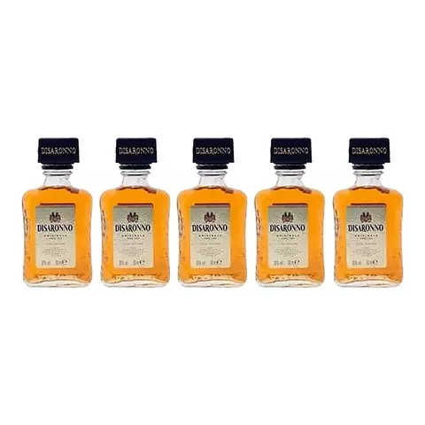 Combo X5 Miniatura Licor Disaronno X50cc
