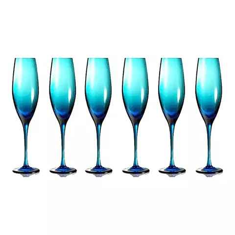 Copa Cristal Champagne Blade Turquesa X250cc San Carlos